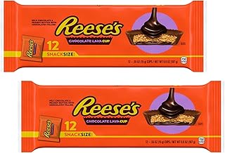 Reese's PB&J Grape Snack Size Peanut Butter Cups, Milk Chocolate with Grape Jelly Filling, 24 Count (Chocolate Lava)