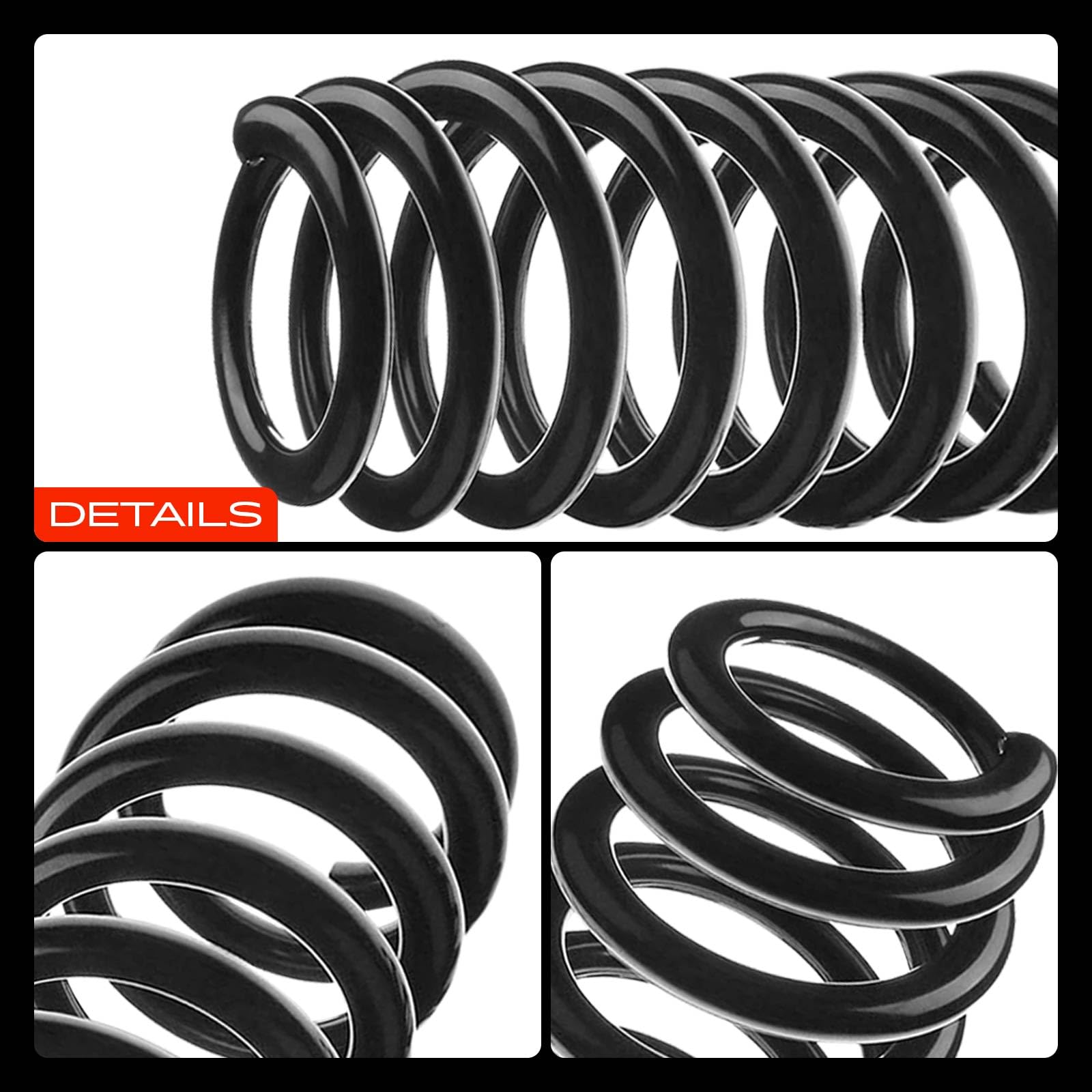 Frankberg 4x Muelles de suspensión Eje delantero Eje trasero 31336767366 | Compatible con: Serie 3 Coupé E92, Serie 3 Touring E91, Serie 3 E90