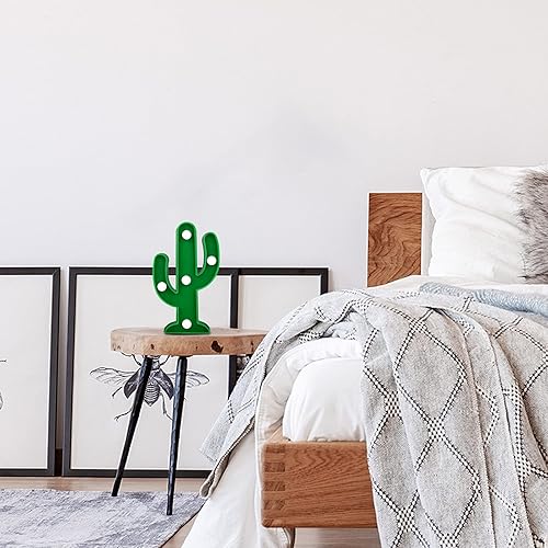 Miniatura 4 de 8 piezas de luz nocturna LED de cactus lámpara de mesa de noche decoración de fiesta de cactus bonita lámpara de cactus LED para habitación de niños