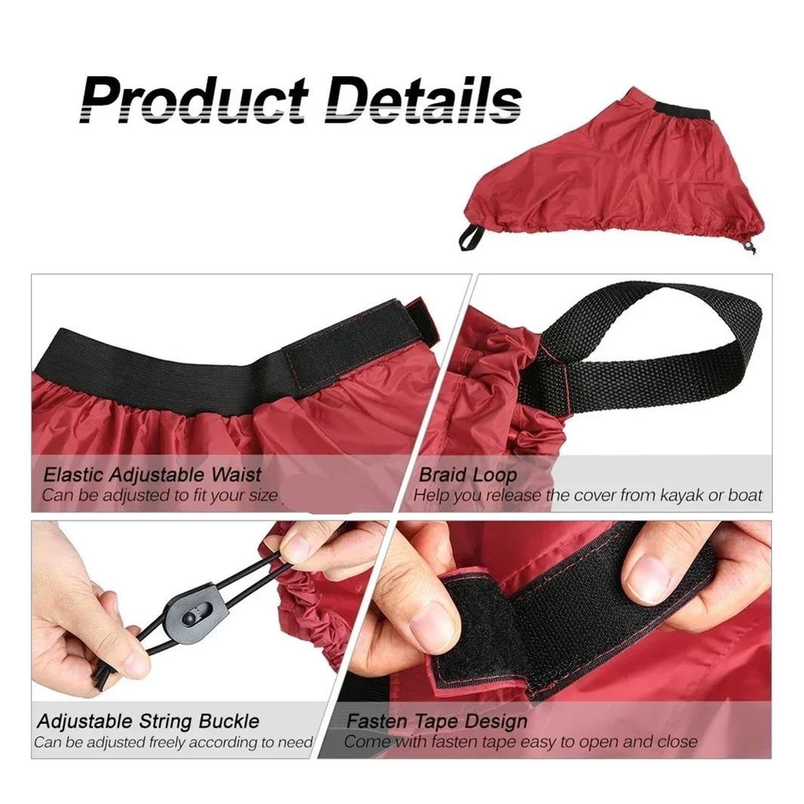 spritzdecke kajak Verstellbarer wasserdichter Nylon-Kajak-Spritzrock