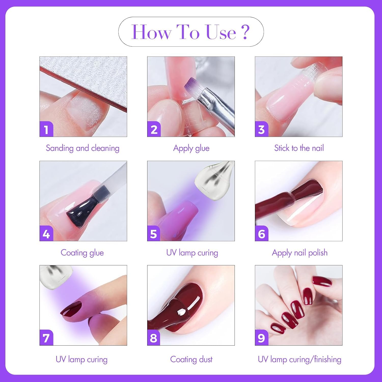 Lampada UV Led Unghie, 5W Mini Essiccatore per Unghie UV per unghie in gel lampada per colla ultravioletta professionale americana con testa rotante a 360 gradi per manicure a dita asciutte