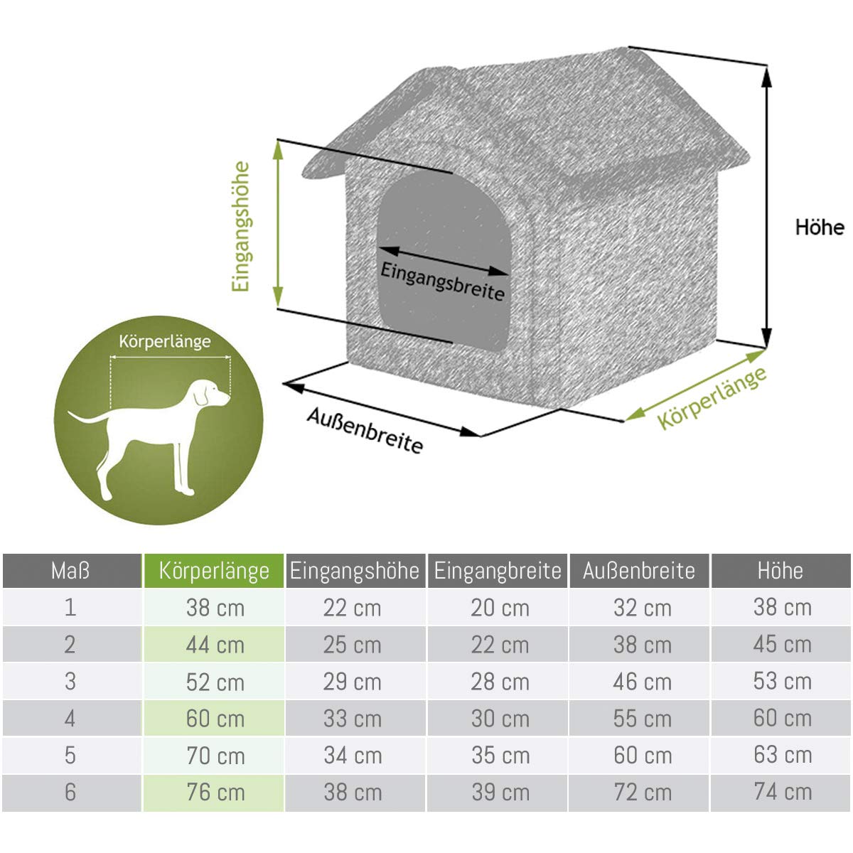 Hundehütte Hundehaus Hundehöhle für kleine mittelgroße und große Hunde - Katzenhaus, Katzenhöhle - Hundeliegen mit herausnehmbarer Dach - Standard - Größe: - Grau mit Pfoten