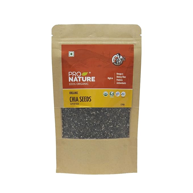 Pro Nature 100% Organic Chia Seeds, 150g