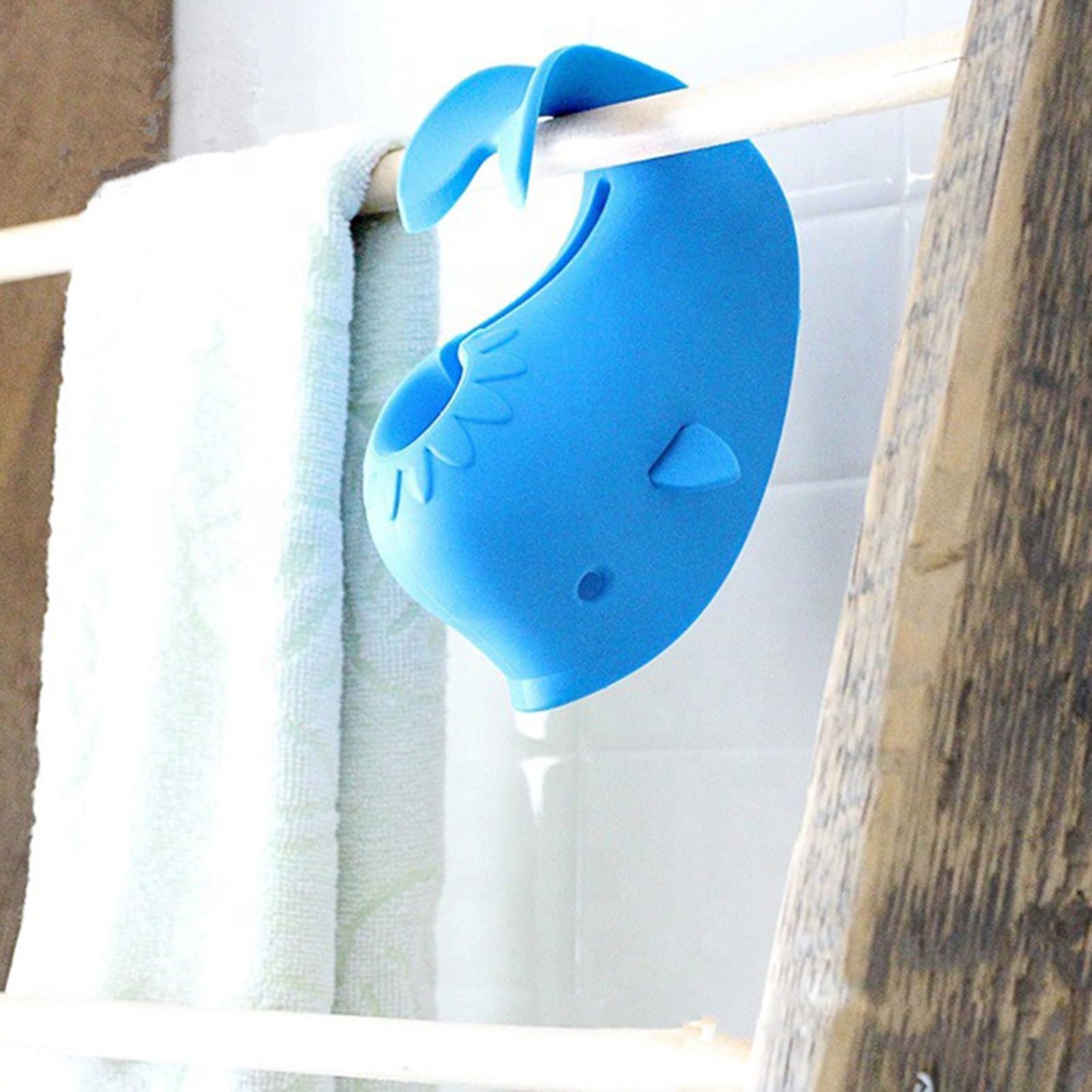 Couvercle de Robinet, Couvercle de Bec de Baignoire, Protecteur de Couvercle de Robinet de Baignoire, Couvercle de Bec de Baignoire pour bébé, Bain Universel en Silicone Baleine Jouets bébé e Bleu