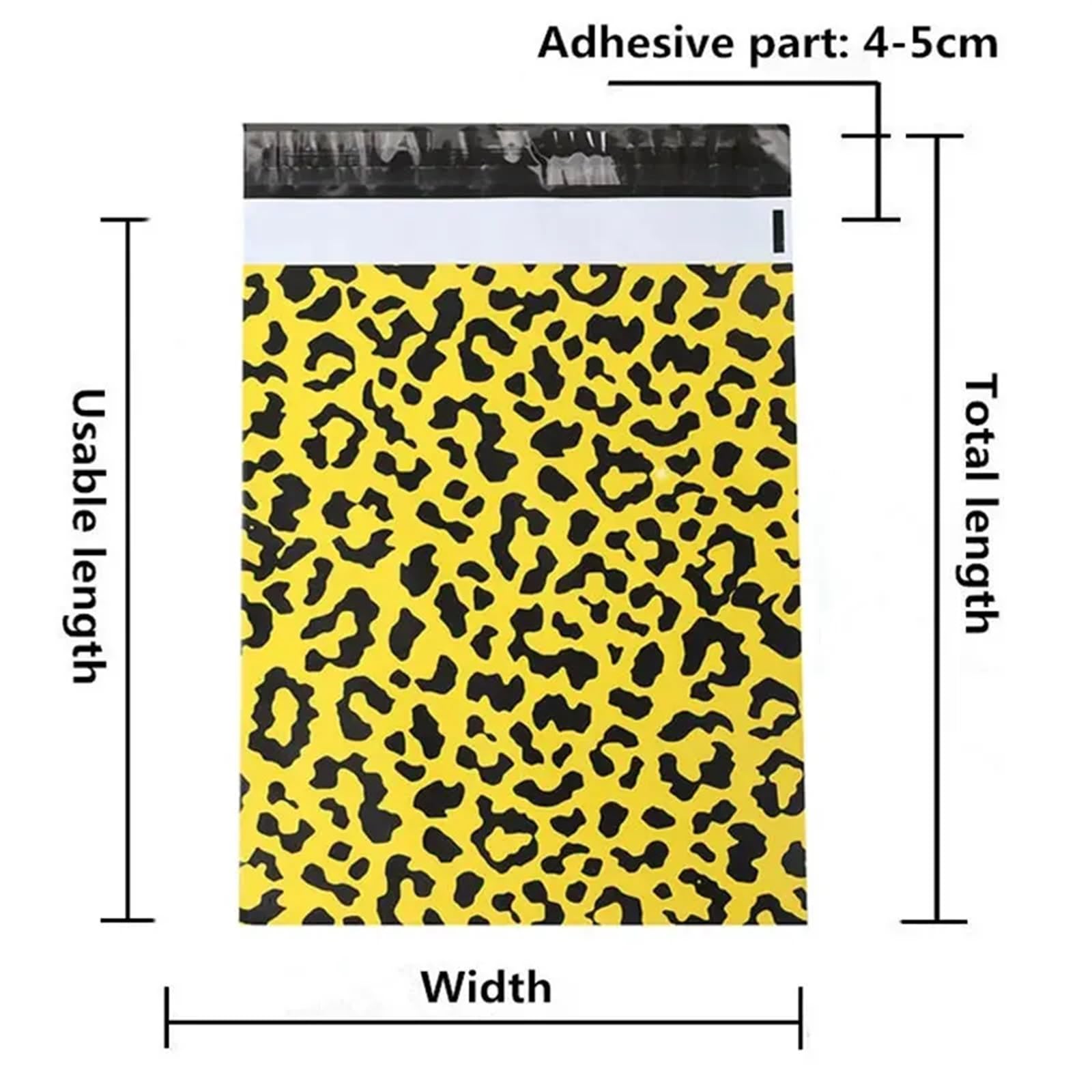 50 pz Nuovo Leopardo Parttern Sacchetti for Imballaggio Sacchetti di Spedizione Impermeabile Autosigillante Sacchetti di Corriere Addensare Consegna 10 * 13 Sacchetto Espresso