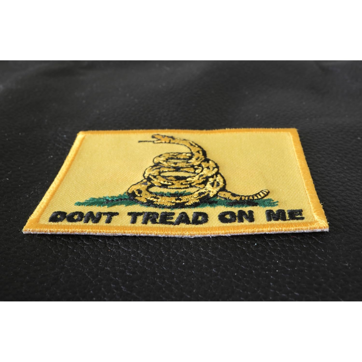 Embroidered Flags & Political Elbow Patches Sewing Patches Gadsden Flag Patch – Don't Tread On Me Embroidered Iron-On Badge (3.25) Hat Bag Jacket Emblem