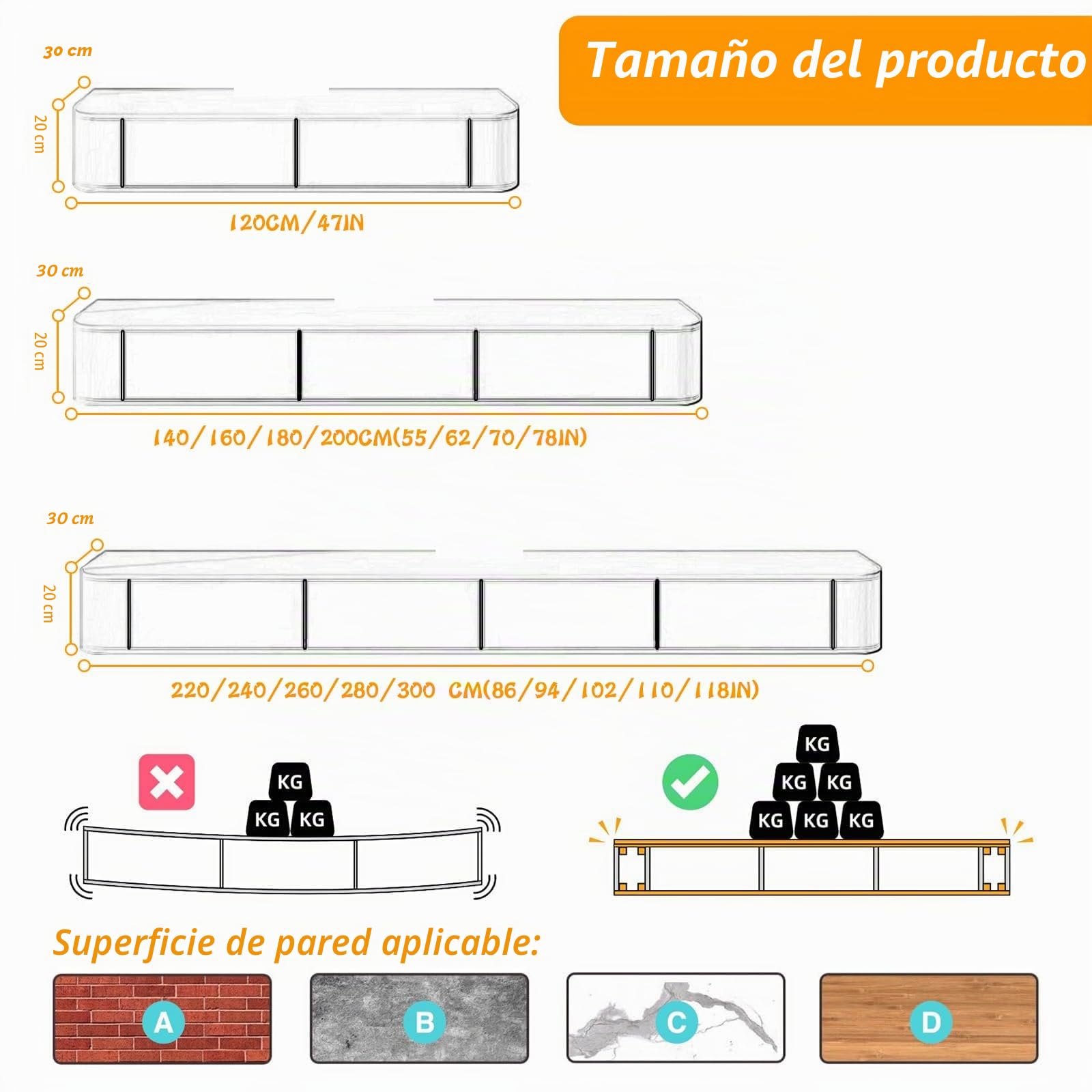Moderna TV flotante con puertas abatibles, 200 cm, centro de entretenimiento negro para dormitorio y sala de estar, luces LED, diseño montado en la pared