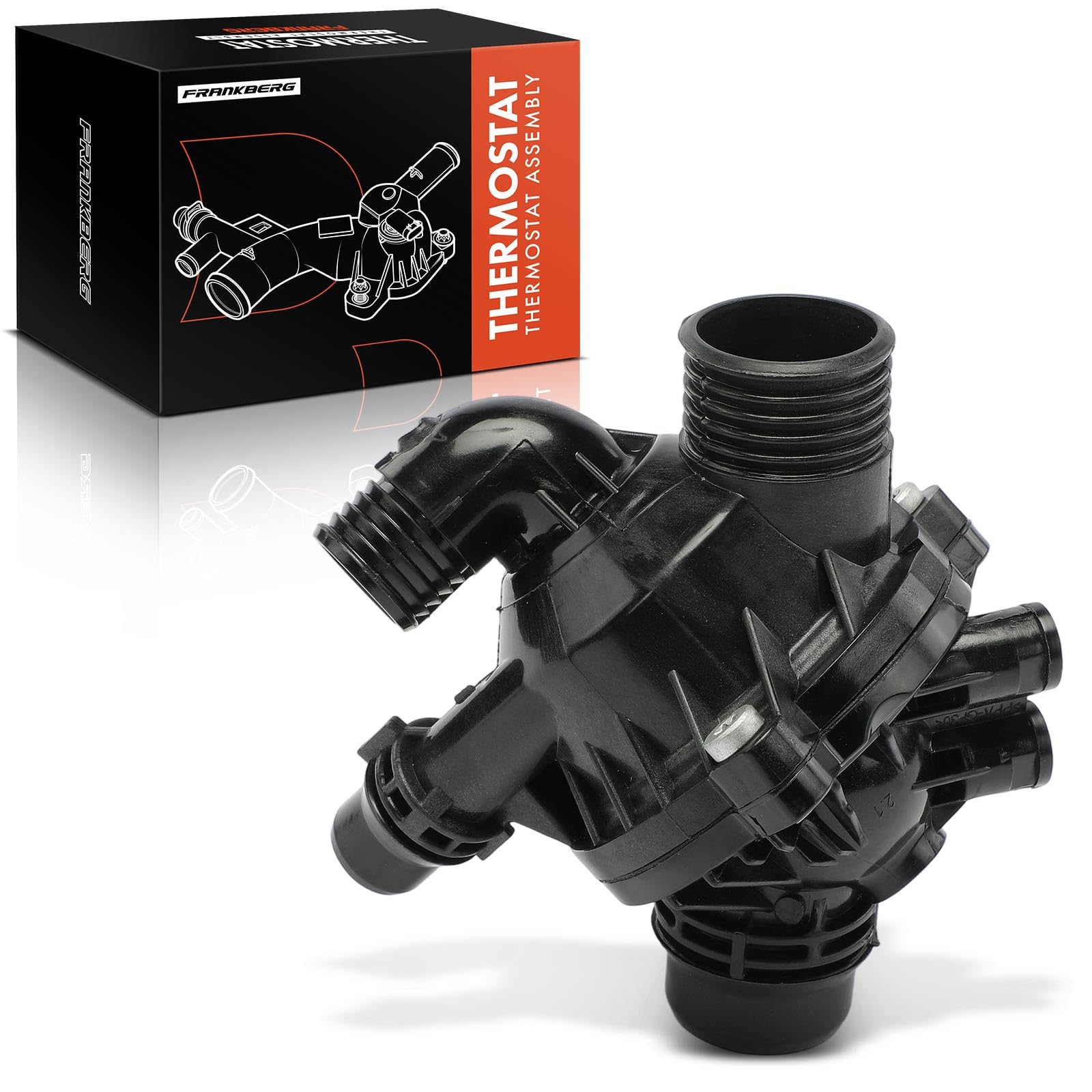 Frankberg Termostato del liquido di raffreddamento 103°C 11537601158 | Compatibile con: Serie 1 Cabrio E88, X5 E70, Serie 3 Coupé E92, Serie 3 Touring E91, Serie 3 Cabrio E93
