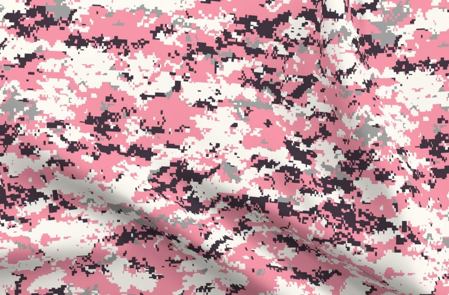 Spoonflower Fabric - Digital Light Pink Camo Girly Printed on Upholstery Velvet Fabric Fat Quarter - Upholstery Home Decor Bottomweight Apparel