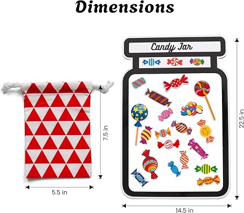 Miniatura 4 de 43 piezas de recompensa magnética en tarro de caramelo para el tablero del aula  Tarro de recompensa para el aula  Tarro de caramelo magnético de