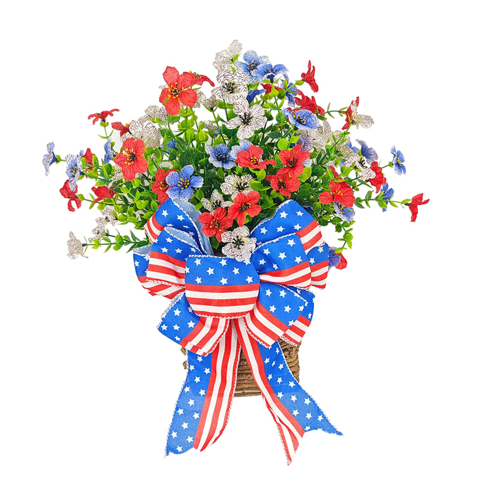 Buxuaaaa Delicate Front Door Independence Day Wreath Party Supply for National Day Wreath Theme Decorations Independence