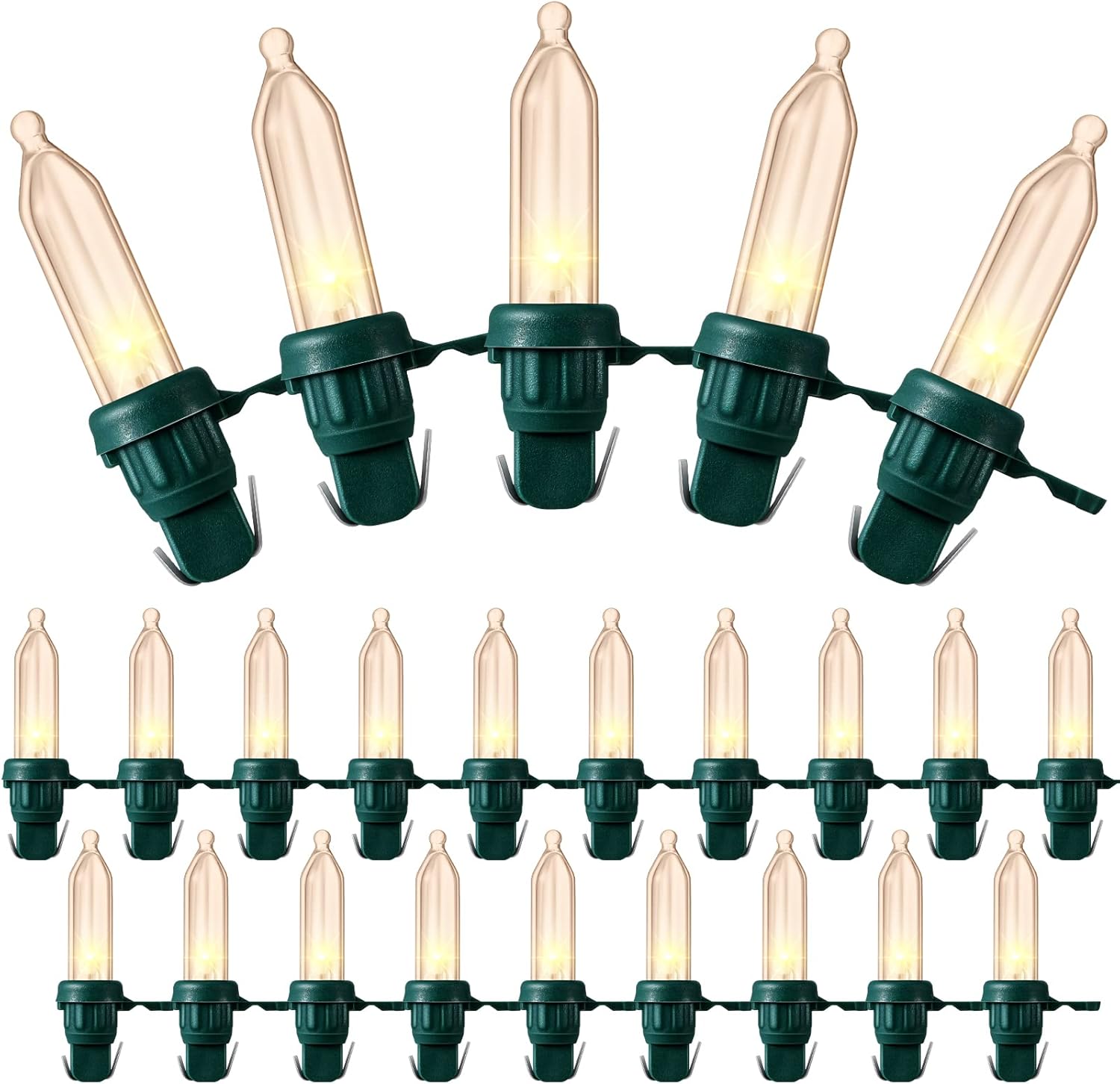 120 Pcs Christmas LED Replacement Bulb Mini Wide Angle LED Xmas Bulb