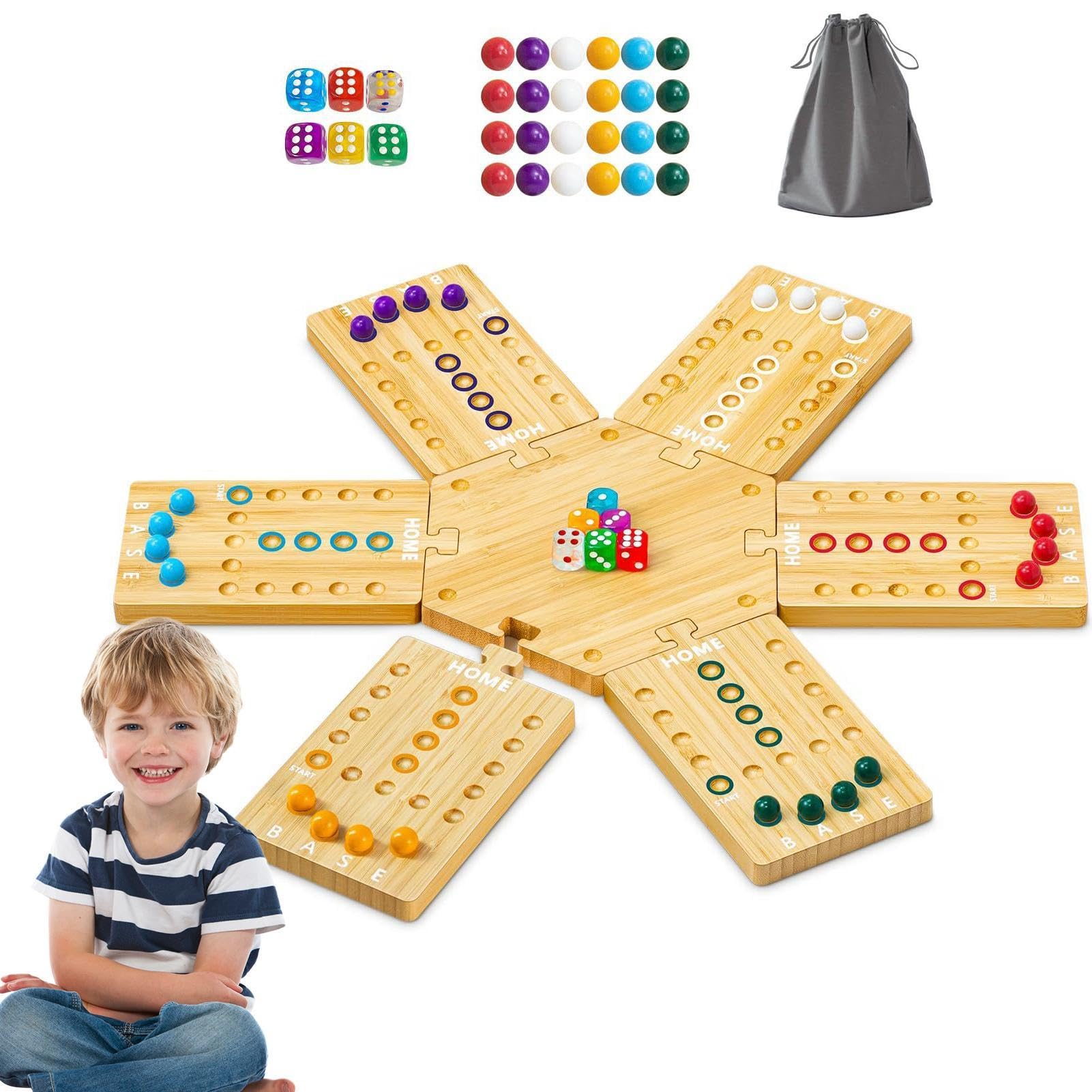 Gioco da tavolo per donne cinesi, gioco da tavolo in legno,Gioco di scacchi classico a doppia faccia | Vassoio da gioco da tavolo per feste in casa, viaggi, picnic scolastici