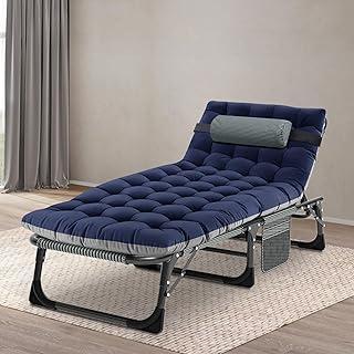 MOPHOTO Folding Bed with mattress-Single & Guest & Camp bed Fold Up-Space Saving- 190 * 68 cm