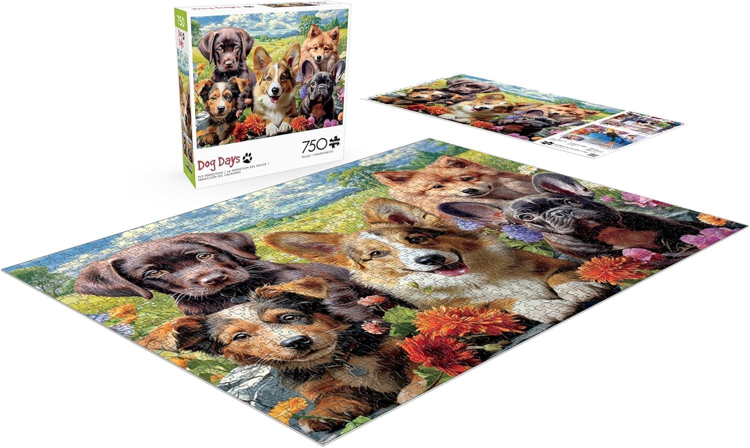 Buffalo Games - Image World - Pup Perfection - 750 Piece Jigsaw Puzzle For Adults -Challenging Puzzle Perfect for Game Nights - Finished Size is 24.00 x 18.00 – Precision-Cut Pieces, Beautiful Artwork