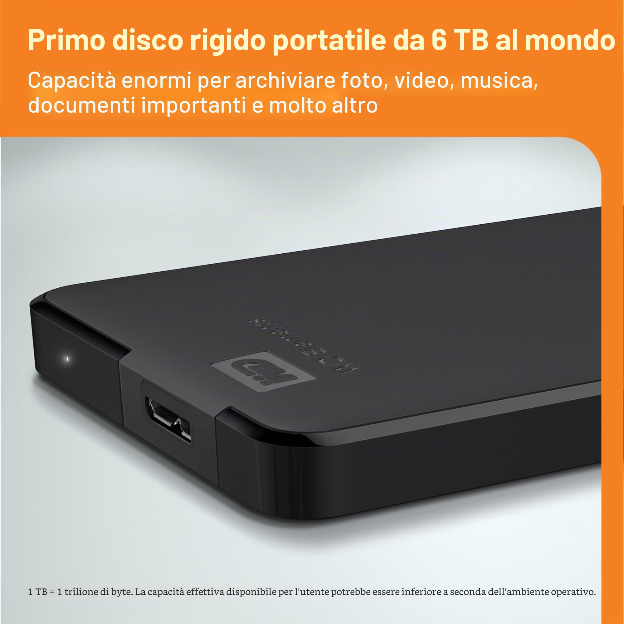 WD 1.5TB Elements Portable, Hard Disk Esterno Portatile, USB 3.0