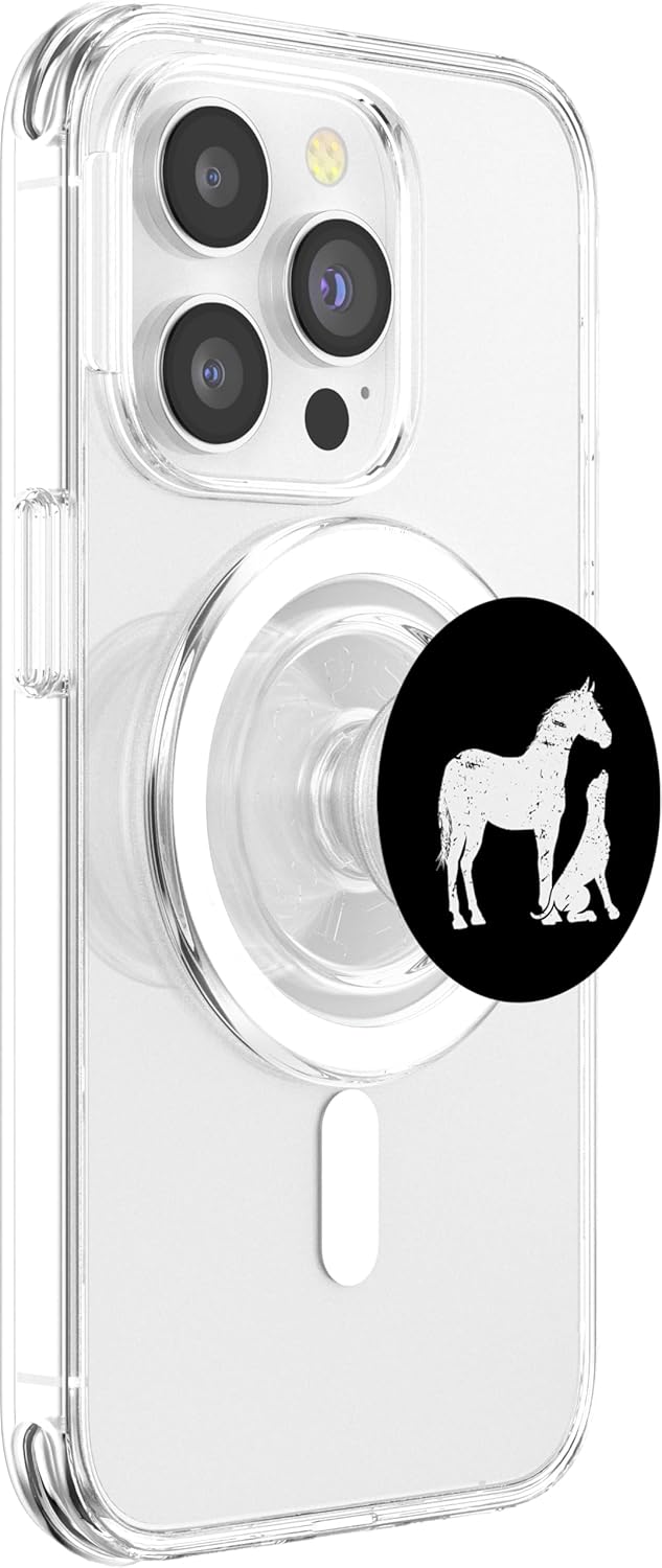 HORSE and DOG Motif for women and men. Horse Dog Lover PopSockets PopGrip for MagSafe