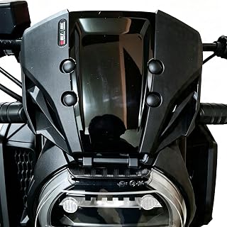 Motorcycle Windshield Front Screen Wind Deflectors Protector Flyscreen Windscreen Compatible with H-onda CB650R CB 650 R CB-650-R 2019 2020 2021 2022 2023 (Black)