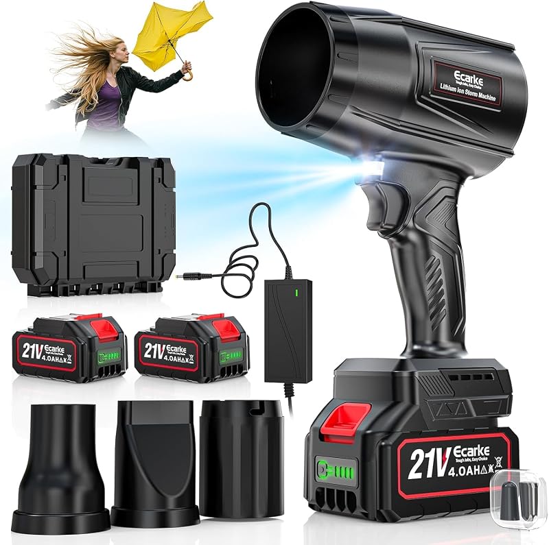 Ecarke Akkumulátoros Levegőfúvó 2×4000mAh Turbo Brushless Motor 80000RPM