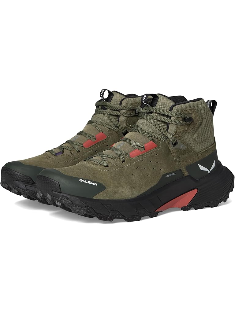 Olive SALEWA Pedroc 2 Leather Mid Ptx