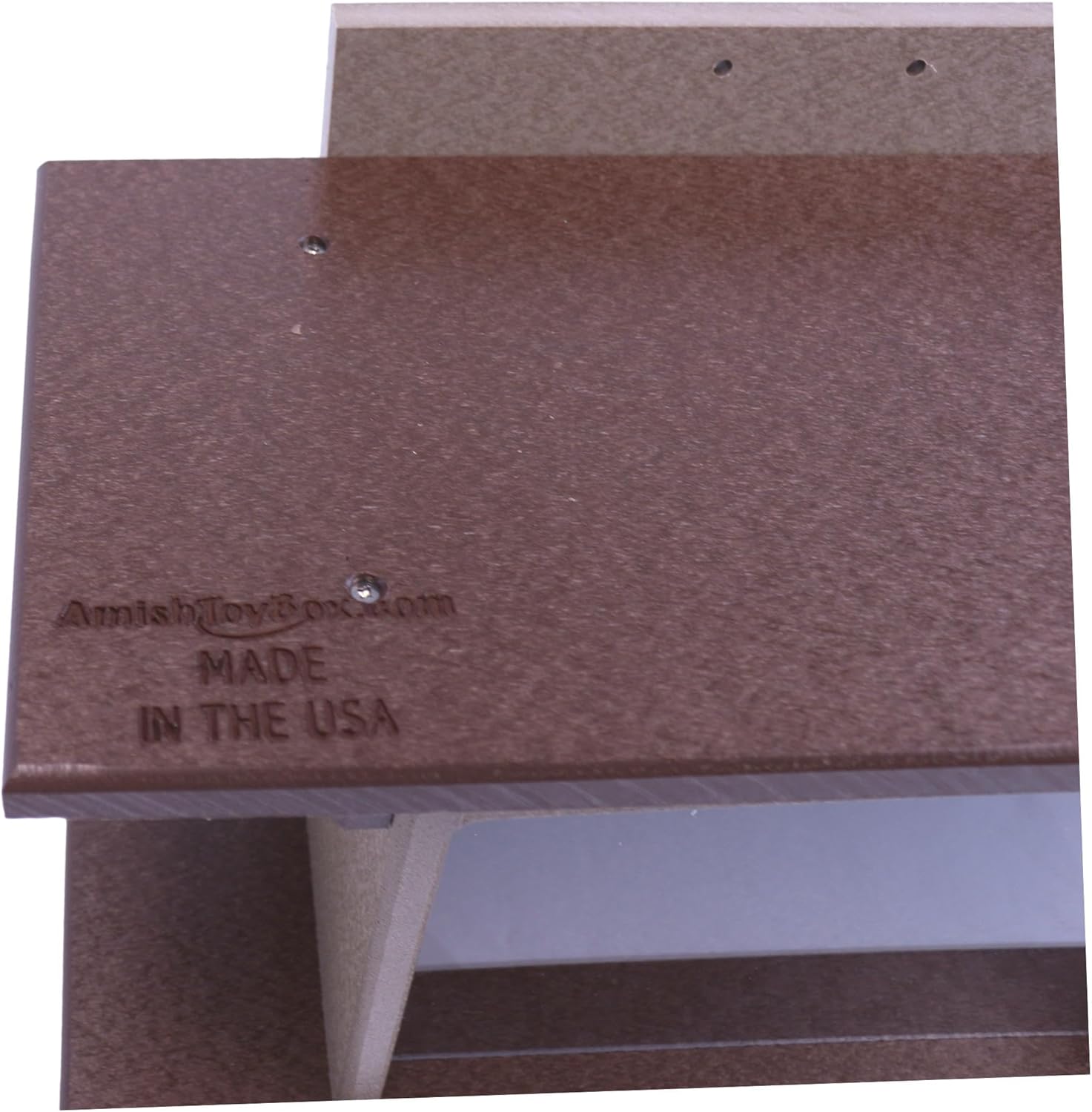 AmishToyBox.com Squirrel Feeder - Feed Squirrels Corn, Peanuts, and Nuts - Easy-Fill Design (Tudor Brown/Weathered Wood)