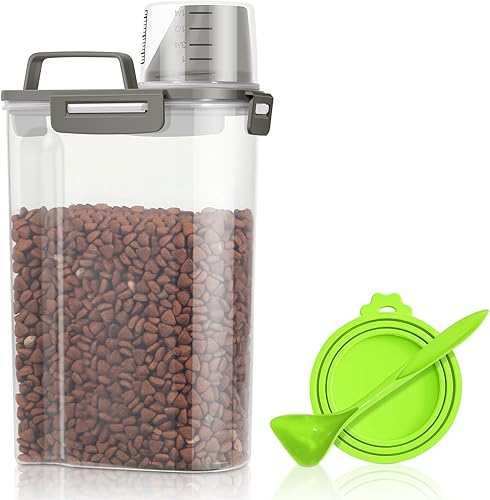 Miniatura 10 de TBMax Contenedores de almacenamiento de alimentos para perros 2 paquete 8 a 10 libras, contenedor hermético para alimentos para mascotas con pitorro
