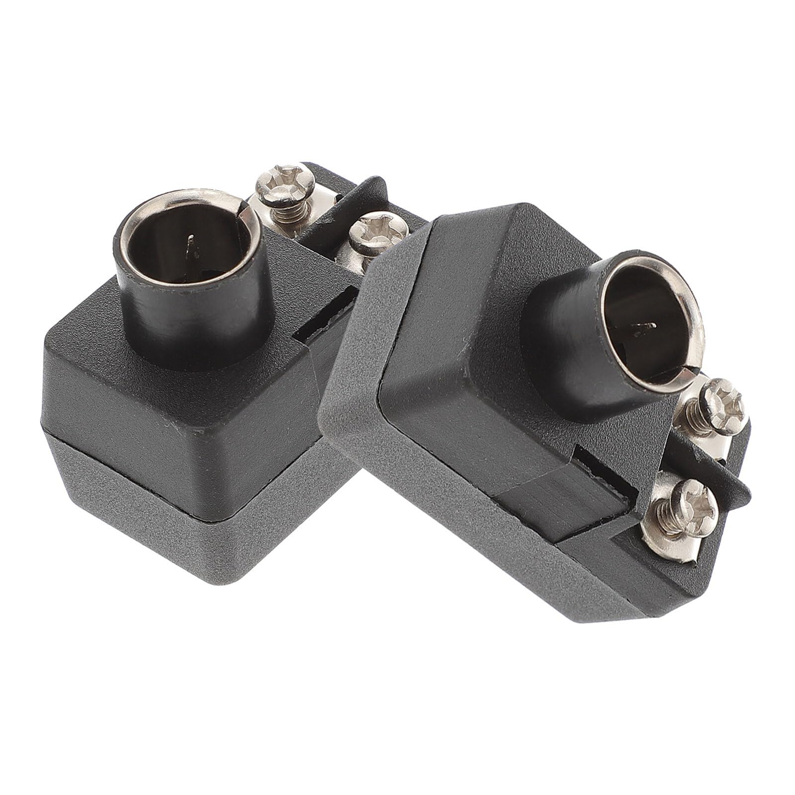 Adaptateur Coaxial 75 à 300 Ohms Noir en Métal et Abs, 2 Pièces