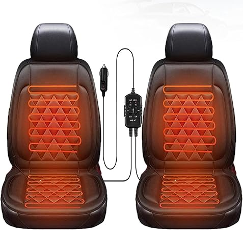 Kosinso 2x Sitzkissen Auto Mit Rückenlehne - Winter Autoauflage Für Meisten Fahrzeuge