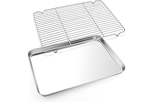 Half Sheet Pan and Wire Rack Combo for Effortless Kitchen Adventures