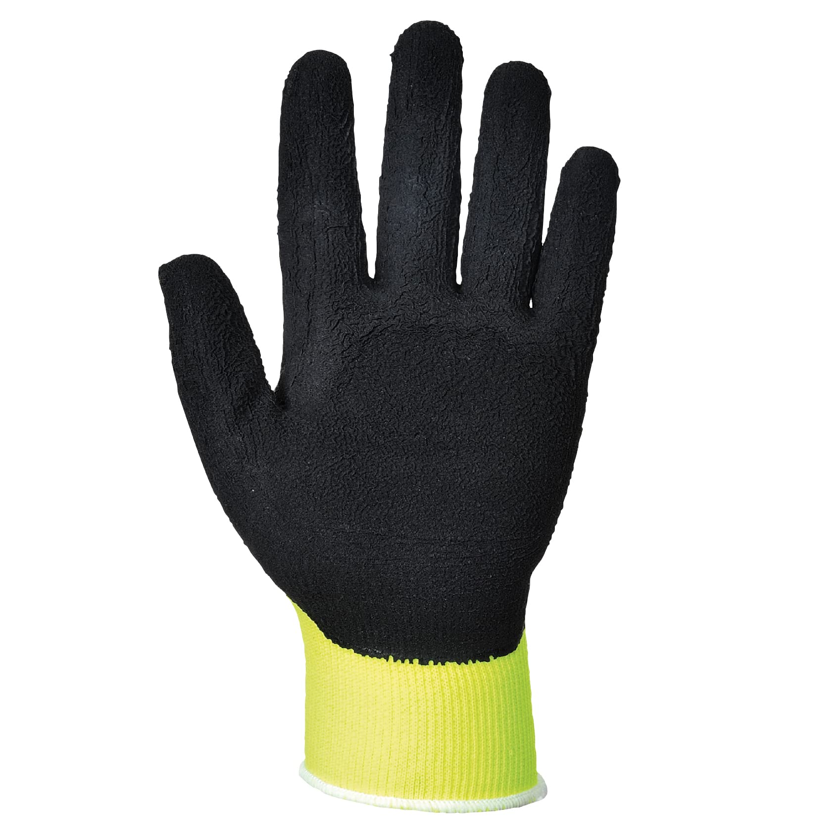 Portwest A340 High Visibility Grip Glove - Latex Foam Yellow, Small - Image 3