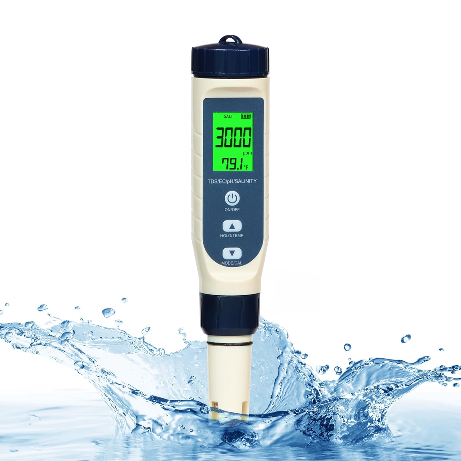 All-New 2026 Pool Salt Tester & pH Meter | Digital 5-in-1 Salinity, pH, Temperature, EC & TDS Meter for Pools, Hot Tubs, Aquariums, Hydroponics, and Drinking Water – High Accuracy & Easy Calibration