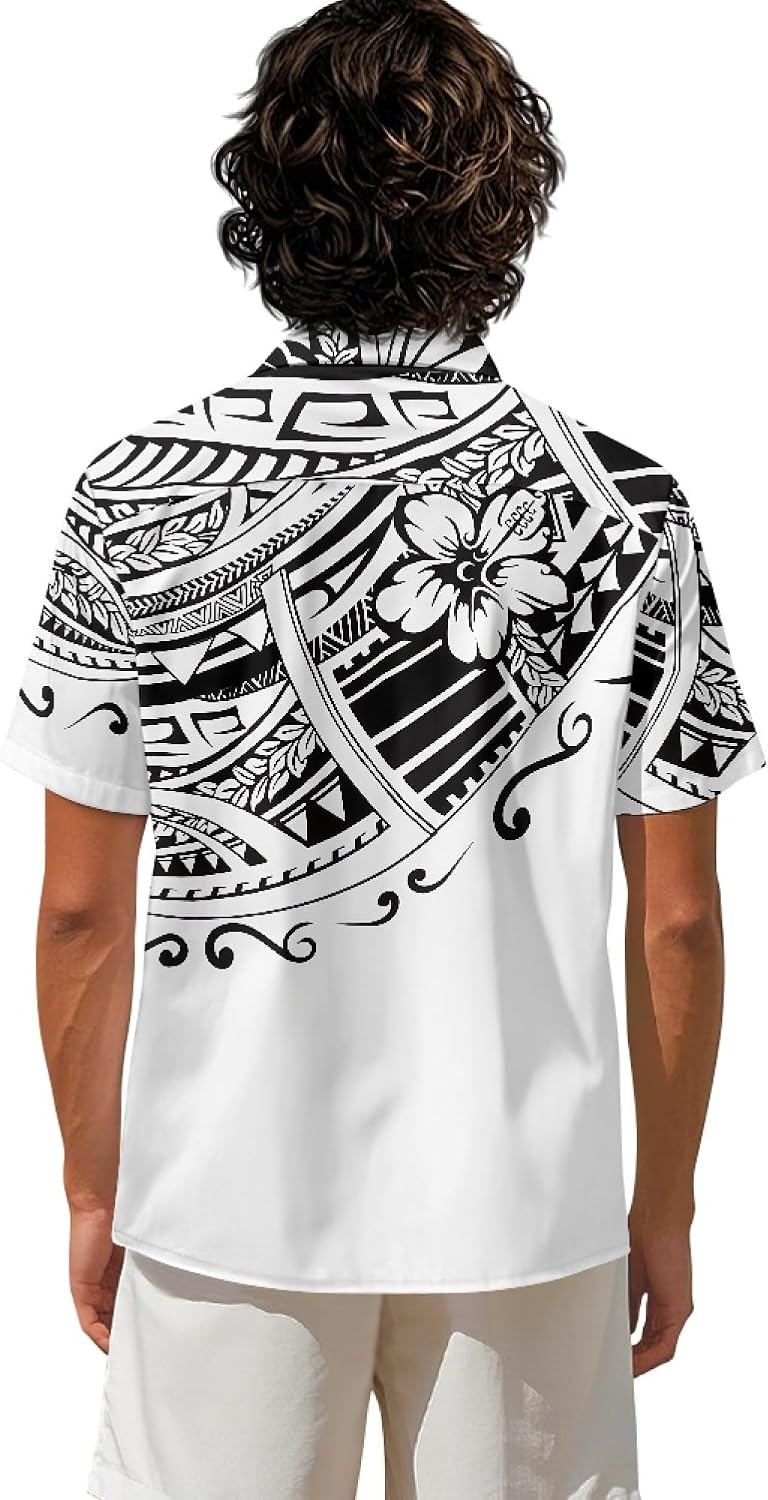 Funny Hawaiian Shirts for Men Beach Button Up Short Sleeve Shirt Graphic S - 5XL