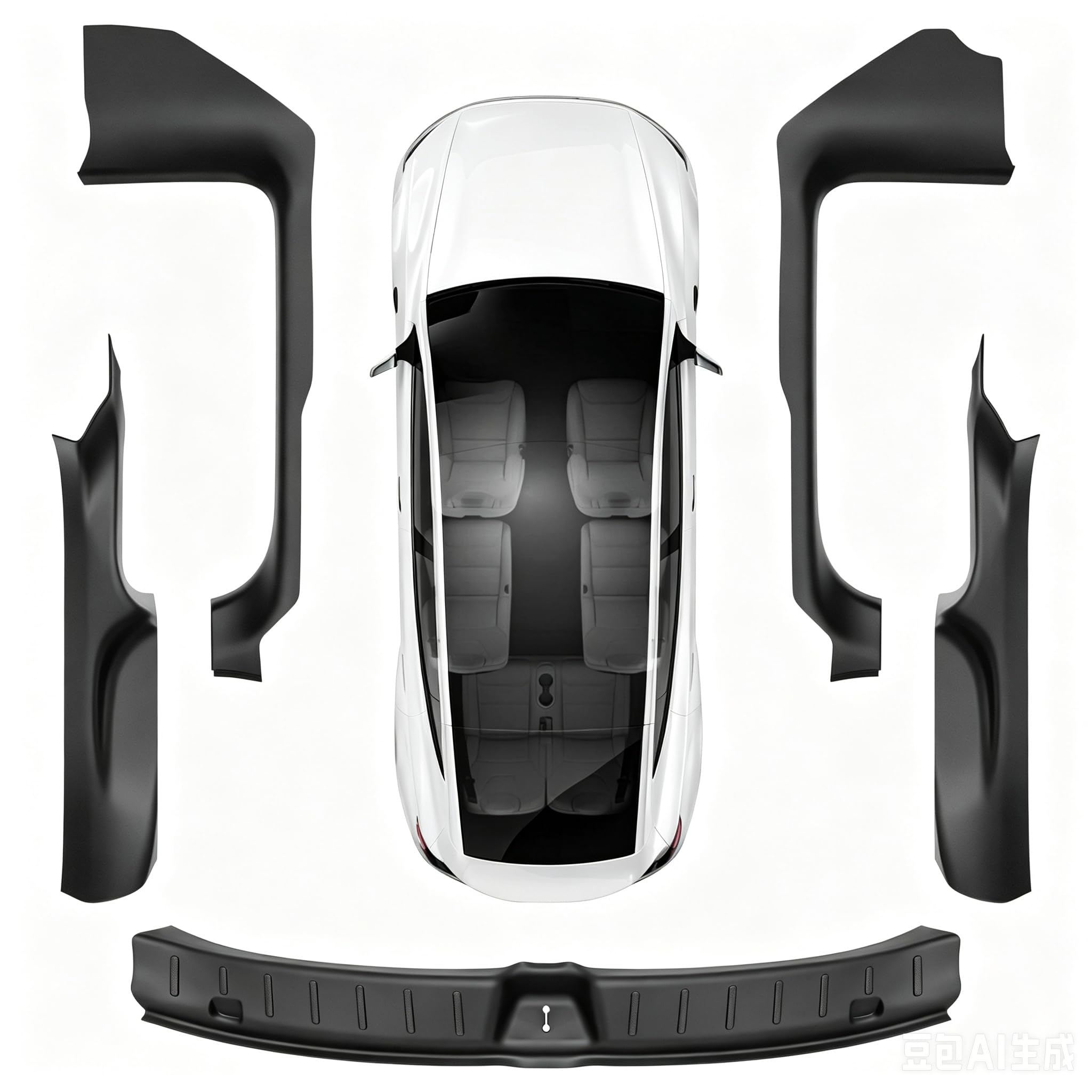 Amazon.co.jp: KUNIST ドアシルプロテクター 5個入り TeslaモデルYL