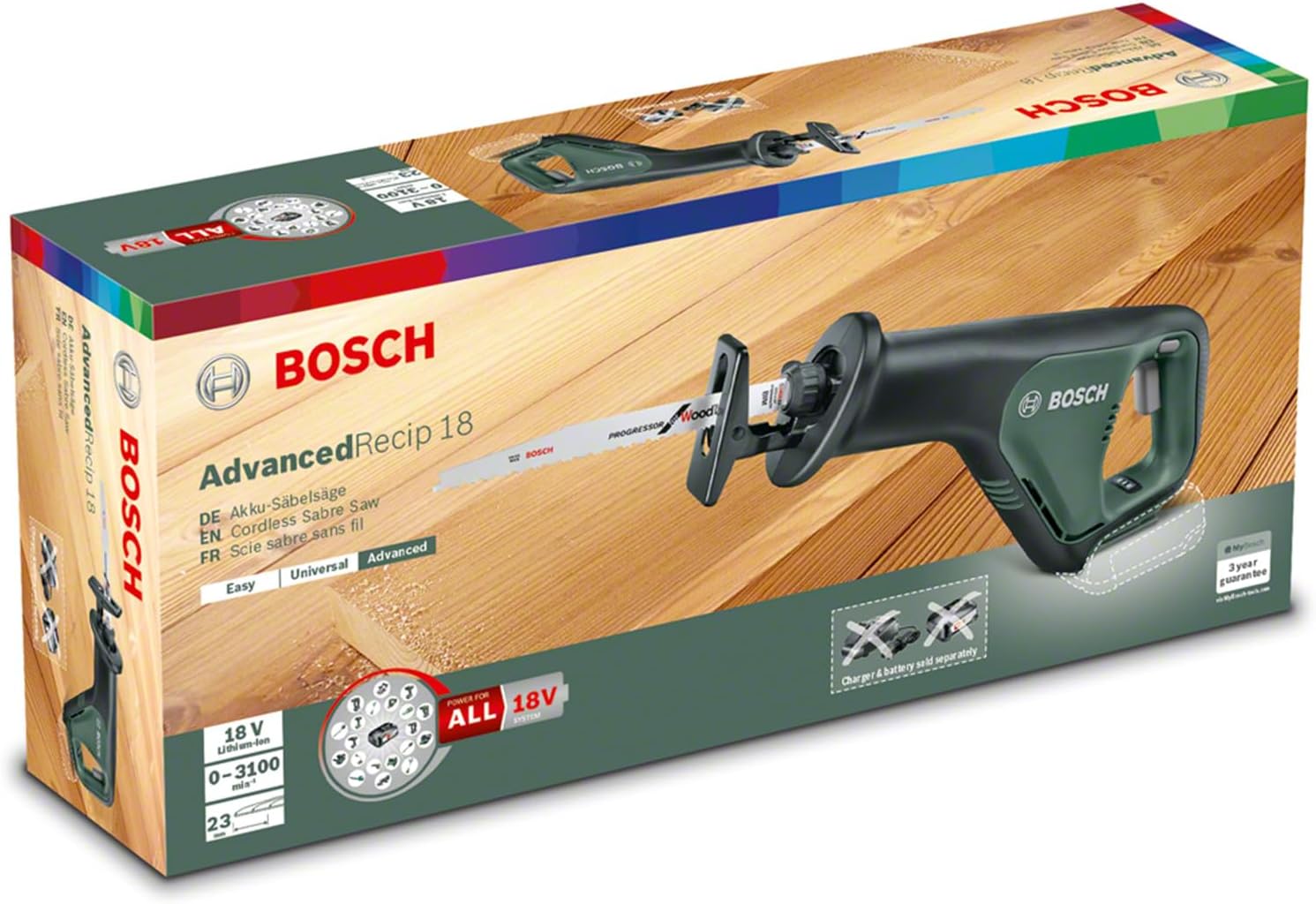 Bosch AR218 18 V Cordless Saw (Main Unit Only, Battery and Charger Sold Separately)