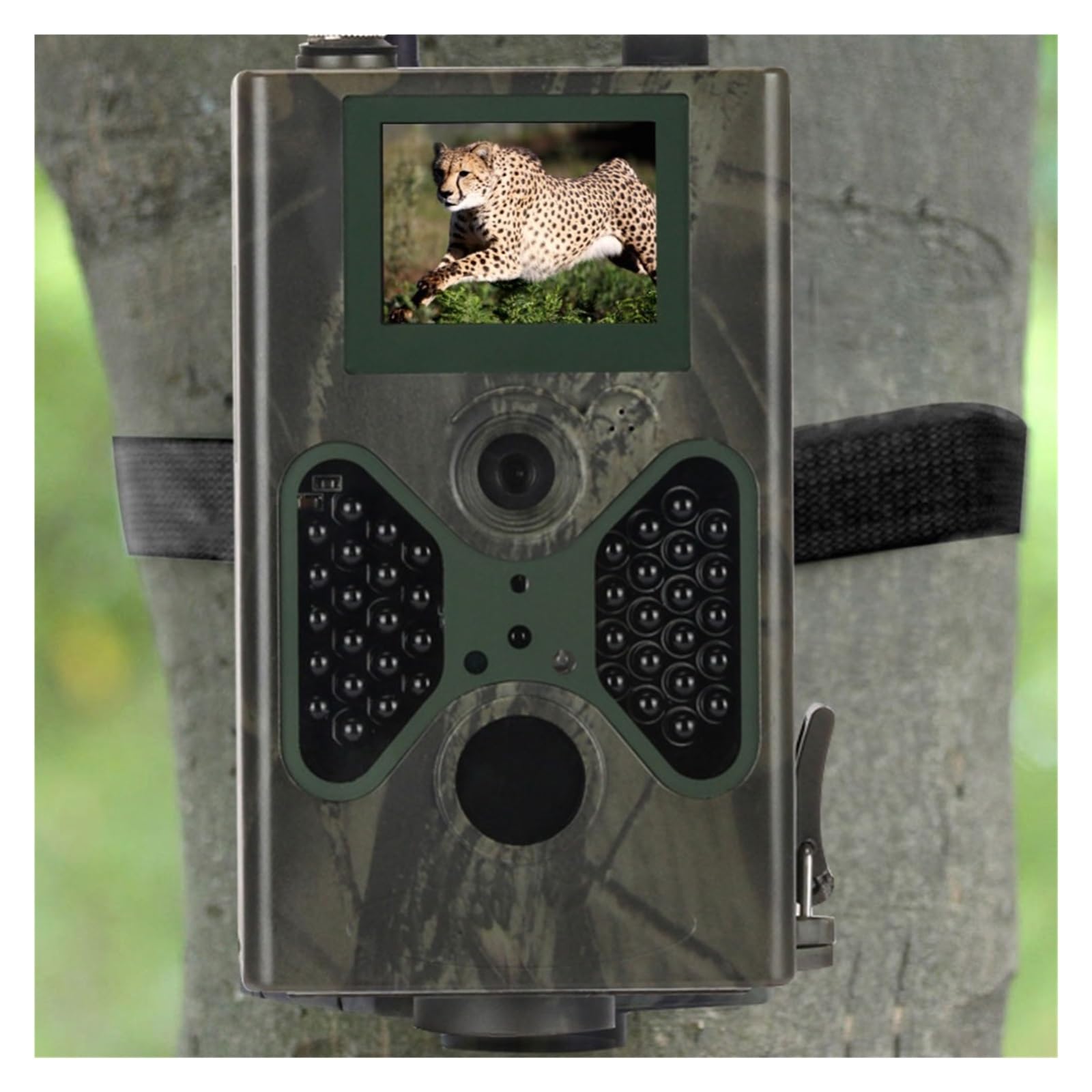 VChics Cámara de vigilancia para Exteriores, Cámara De Rastreo For, Trampas Fotográficas 16MP, SMTP MMS gsm 1080P, Visión Nocturna HC330M, Cámaras Inalámbricas Vigilancia For Vida Silvestre