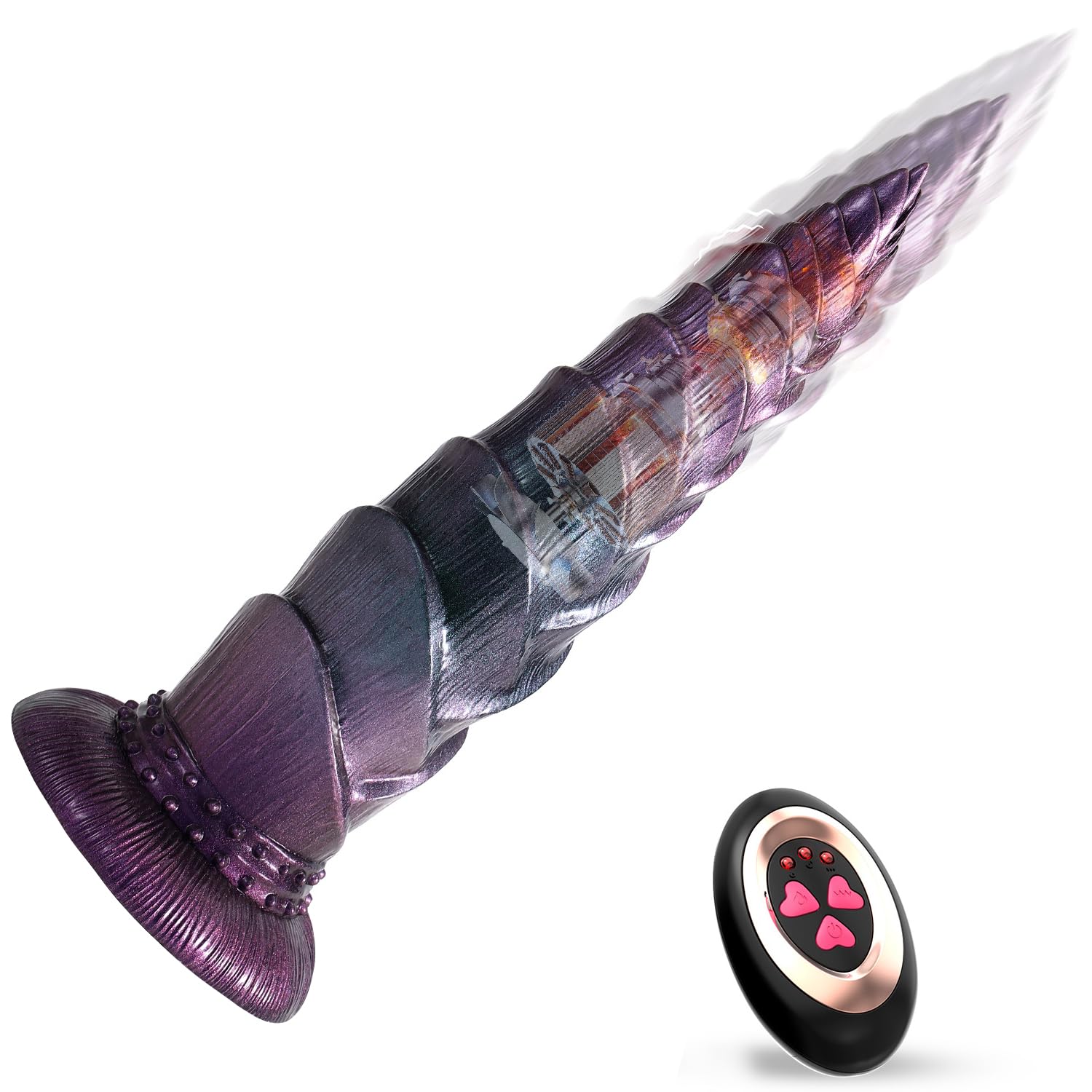 Analvibratoren für Mann und Frau Dildo mit Stoßfunktion, Anal Vibrator mit 7 Vibration & 7 Stoßmodi & Heizfunktion, Prostata Stimulation Männer Analplug mit Saugnapf & Fernbedienung