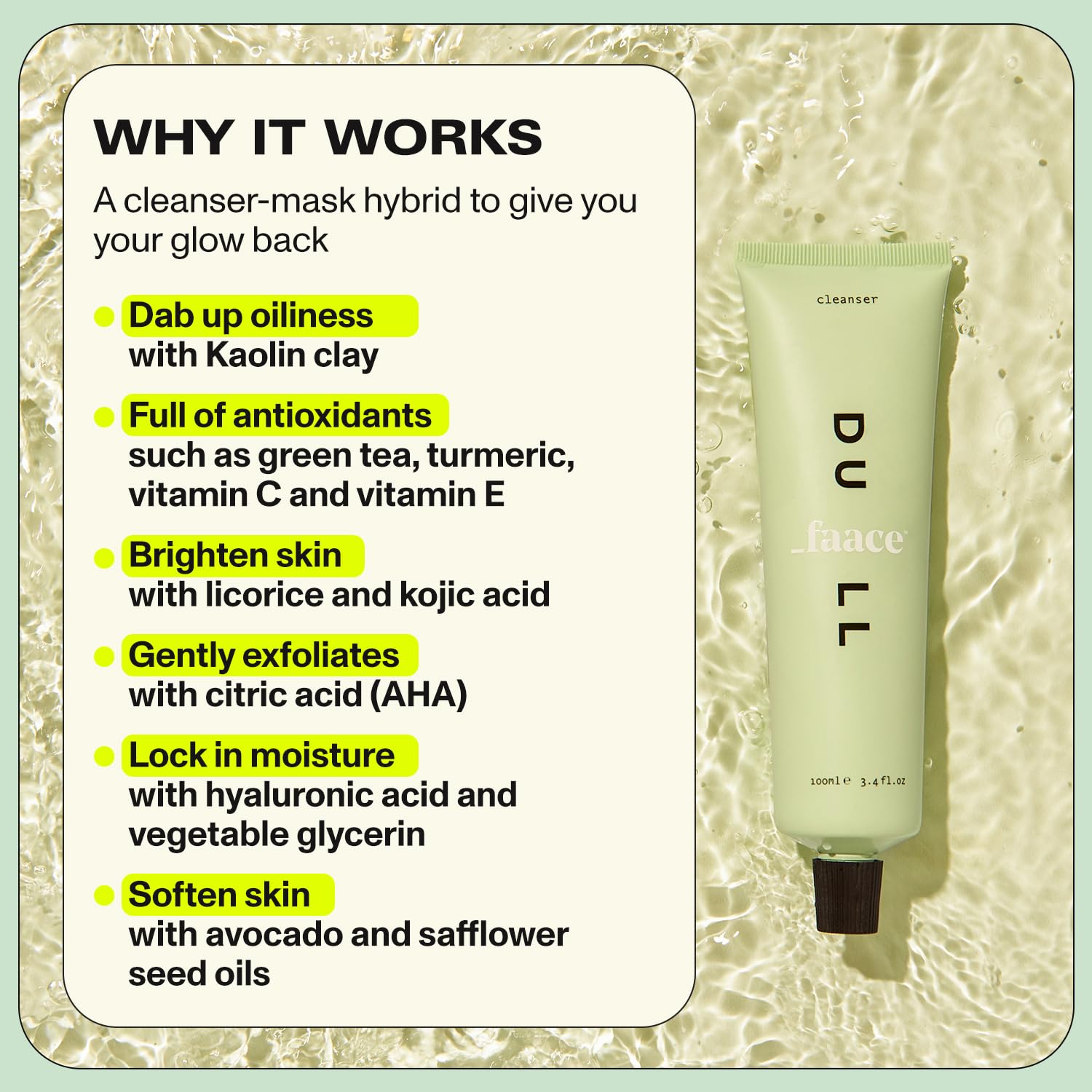 Faace Dull Daily Cleanser and Face Mask, 100 ml (Pack of 1) - Image 3