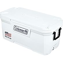 Coleman Marine Cooler with Fully Insulated UV Guard Lid &amp; Body, Keeps Ice for 3+ Days, Great for Boating &amp; Fishing, 52qt/100qt Wheeled/120qt Options