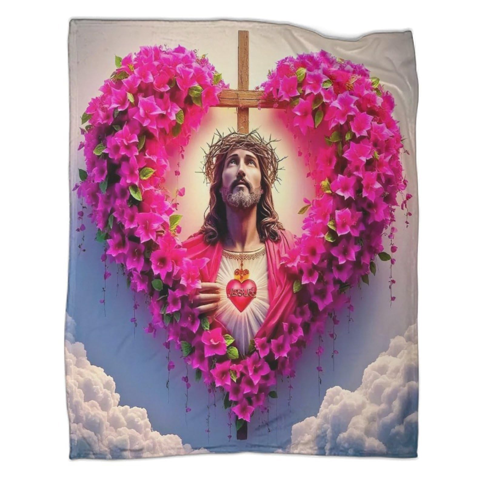 Couverture jetable religieuse 3D pour veillée et prière