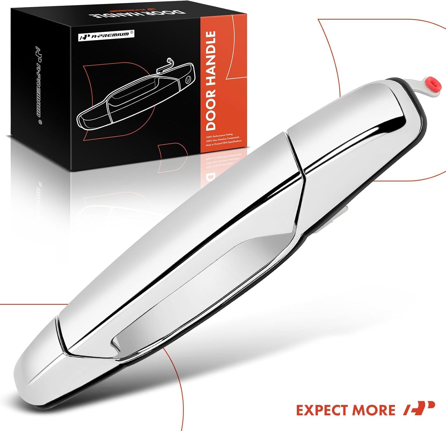 A-Premium - Rear Left Driver Side Exterior Door Handle - Compatible with Chevy, GMC & Cadillac Models - 2007-2014 - Silverado, Sierra, Tahoe, Suburban, Avalanche, Yukon - Replace# 15915659, 25960521