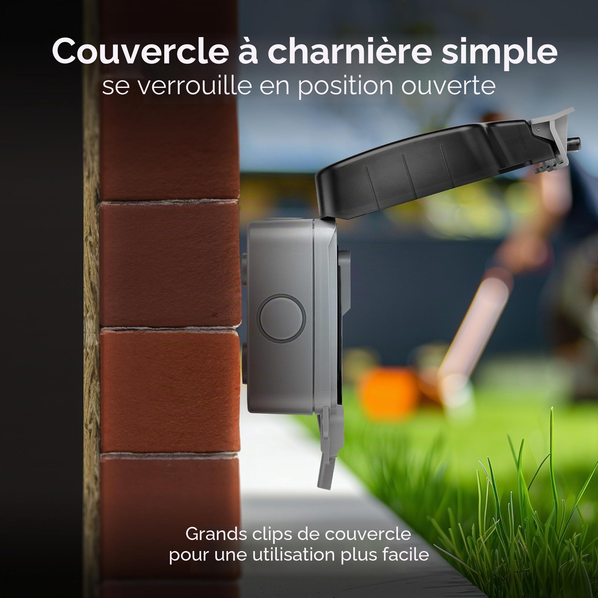 Masterplug BG Double prise électrique étanche extérieure commutée avec répéteur Wi-Fi IP66 13 A