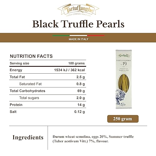 Miniatura 2 de TartufLanghe Tartufissima No. 19 Pasta de trufa Tagliatelle - Pasta seca italiana con trufa 8.81 oz (250 g) - Paquete de 4