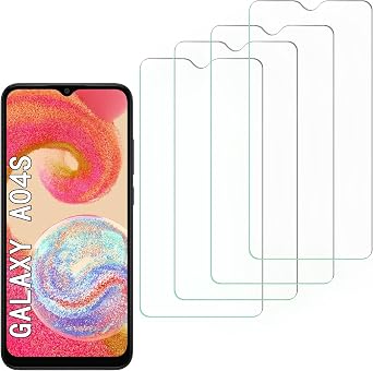 [4 Pack] Tempered Glass Screen Protector for Samsung Galaxy A04s | Tempered Glass, Scratch Resistant, Easy-Install, Bubble Free, Anti-Fingerprint