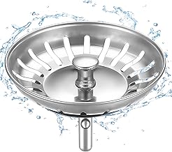 Sink Strainer 82 mm, Universal Sink Strainer, Drain Stopper Strainer Sink, Kitchen Sink Strainer, Additional Gaskets, for White Franke Spare Part