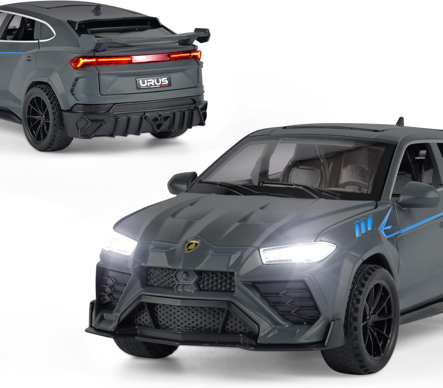 Toy Cars 1/32 Scale Lamborghini Urus Diecast Cars - Light, Sound & Pull Back Function Model Cars- Zinc Alloy Car Model for Kids Who Love car Mechanics & Collecting Exotic Sports Car Toys