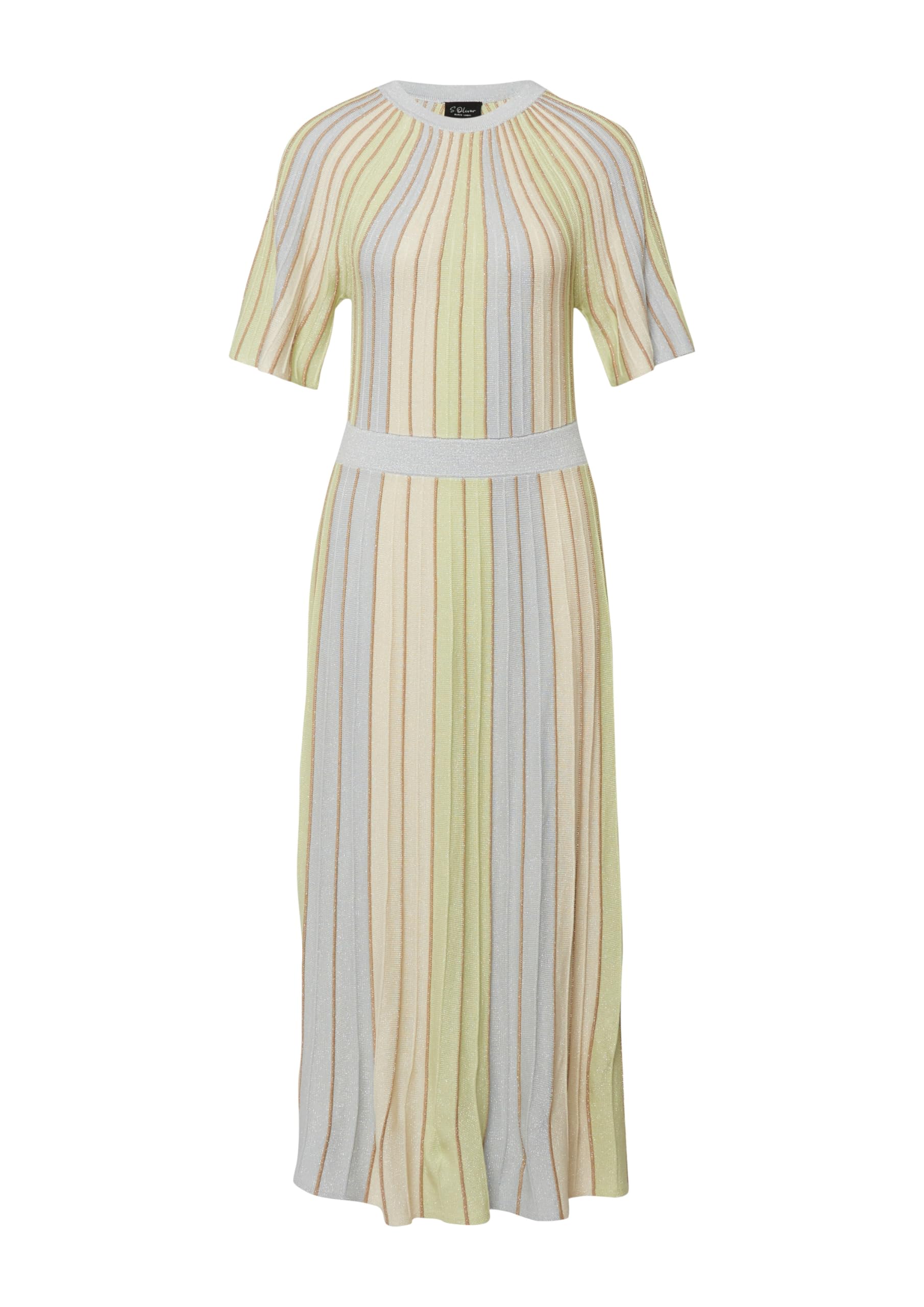 s.Oliver Multicolor-Strickkleid mit Metallic-Garn und Flügelärmeln