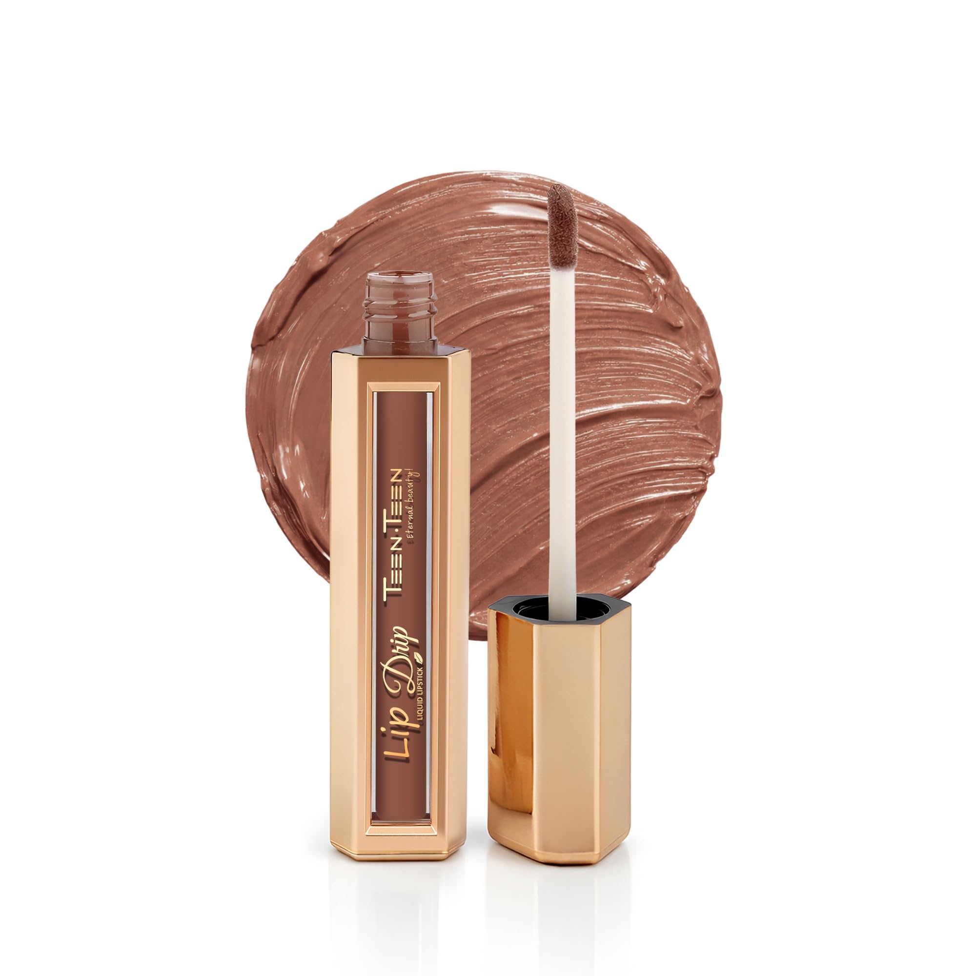 TEEN TEEN Lip Drip Long Lasting Liquid Lipstick for Matte Finish, Highly Pigmented Color and Lightweight Liquid Formula Mocha Brown 09-4 ml-image-8