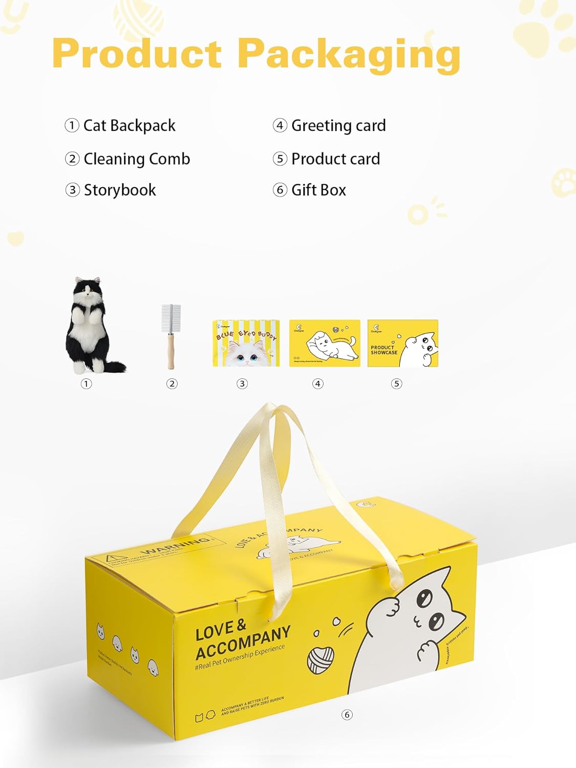 Stuffed Realistic Cat Plush Backpack Gift for Girl,Sister,and Daughter - Carry Over Shoulder, on One Shoulder or Crossbody with Adjustable Straps Cute and Soft Stuffed Animal Backpack - Image 7