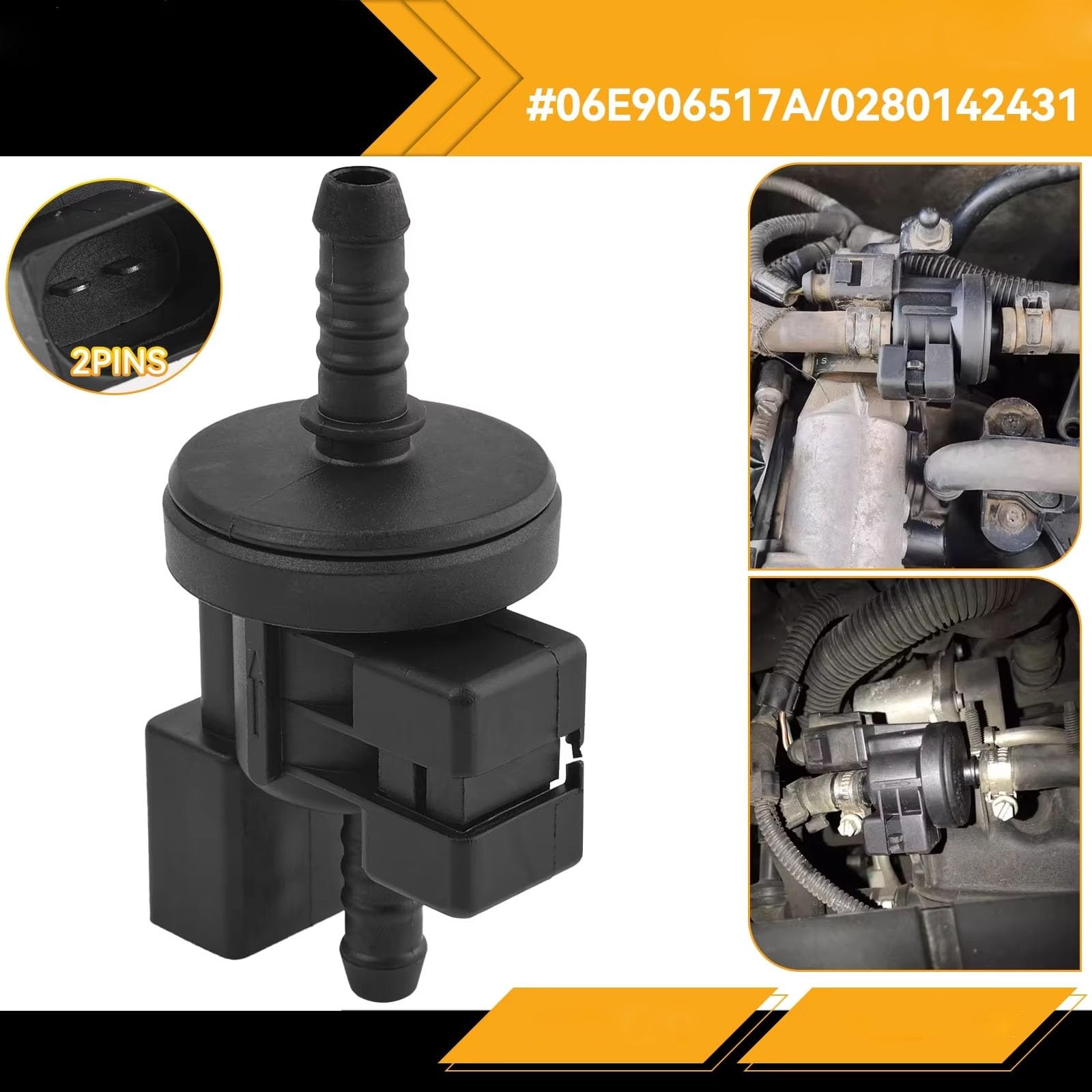 Compatible Avec RS5 2013-2016 Pour S5 2008-2012 Pour S6 2007-2011 Électrovanne À Vide De Voiture Réservoir De Vapeur 06E906517A