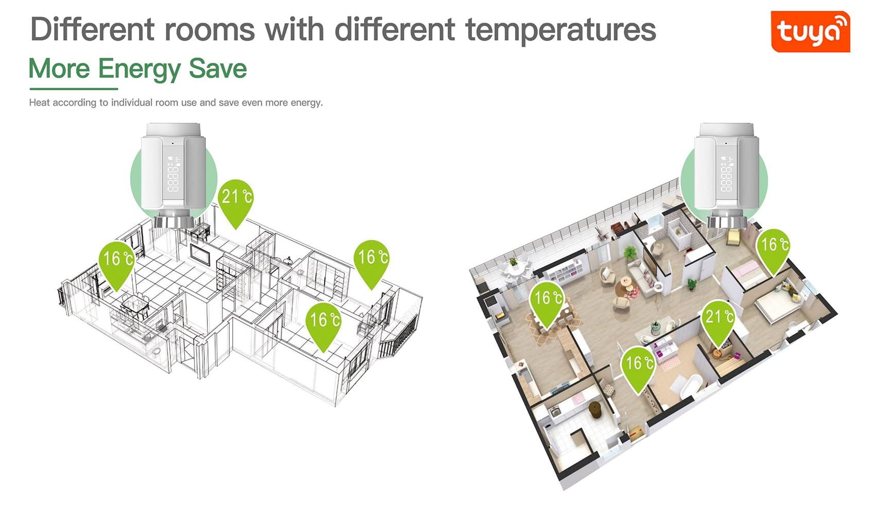 Smart Zigbee Termostatyczna głowica zaworu grzejnika, programowalny termostat, grzejnik temperatury, TRV, Alexa, sterowanie głosem